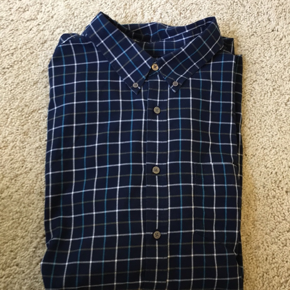 Blue easy care men’s dress shirt.  3XB